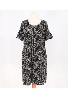 NIP/NWT CHICOS Algiers Paisley Ruffle Sleeve Knee Dress - Chicos L (2)